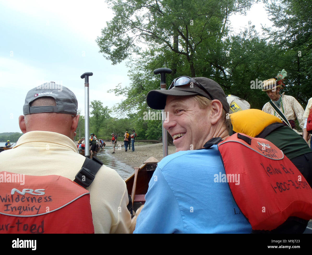 Senior Advisor der Innenminister wird Shafroth auf dem Mississippi Fluss für den Sommer Paddeln 2012 Kick-off-Veranstaltung. Foto von Suzanne Baird/USFWS. Stockfoto