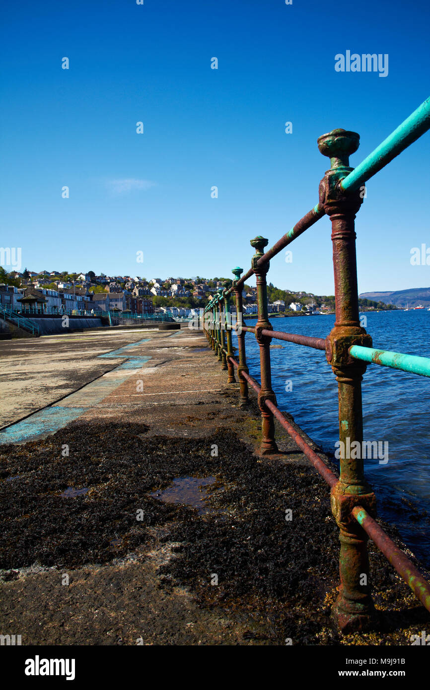 Gourock westlich Schottlands Küste Vorne & Sehenswürdigkeiten Stockfoto