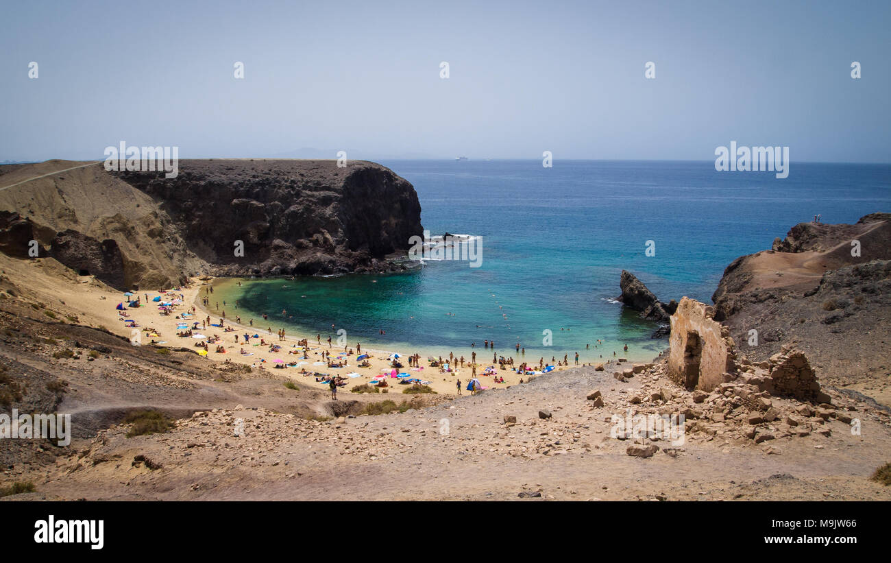 Papagayo-Strand auf Lanzarote Stockfoto