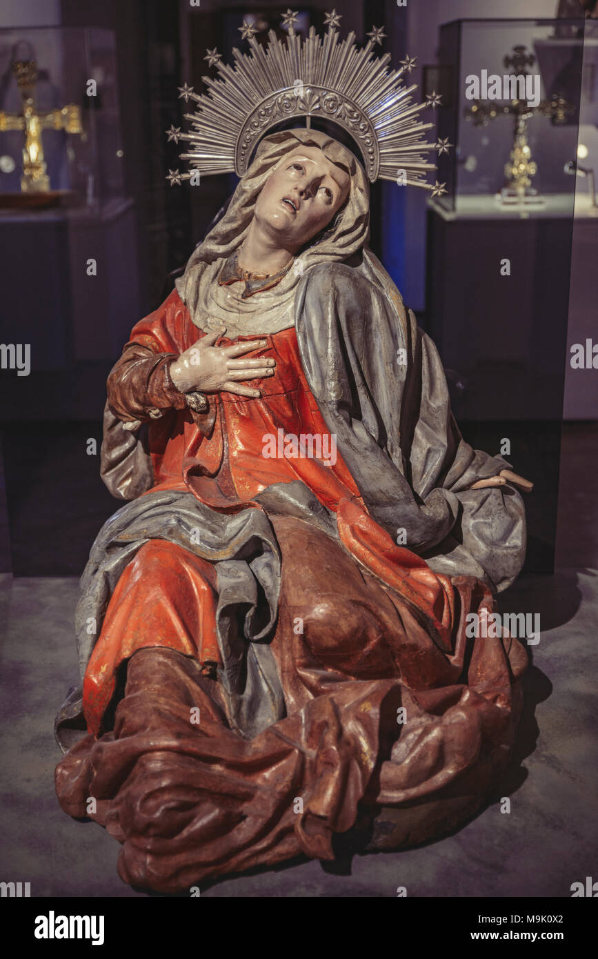 Virgin de las Angustias, die Schmerzen am Fuß des Kreuzes, das Museum in der Stadt Oviedo, Asturien, Spanien Stockfoto