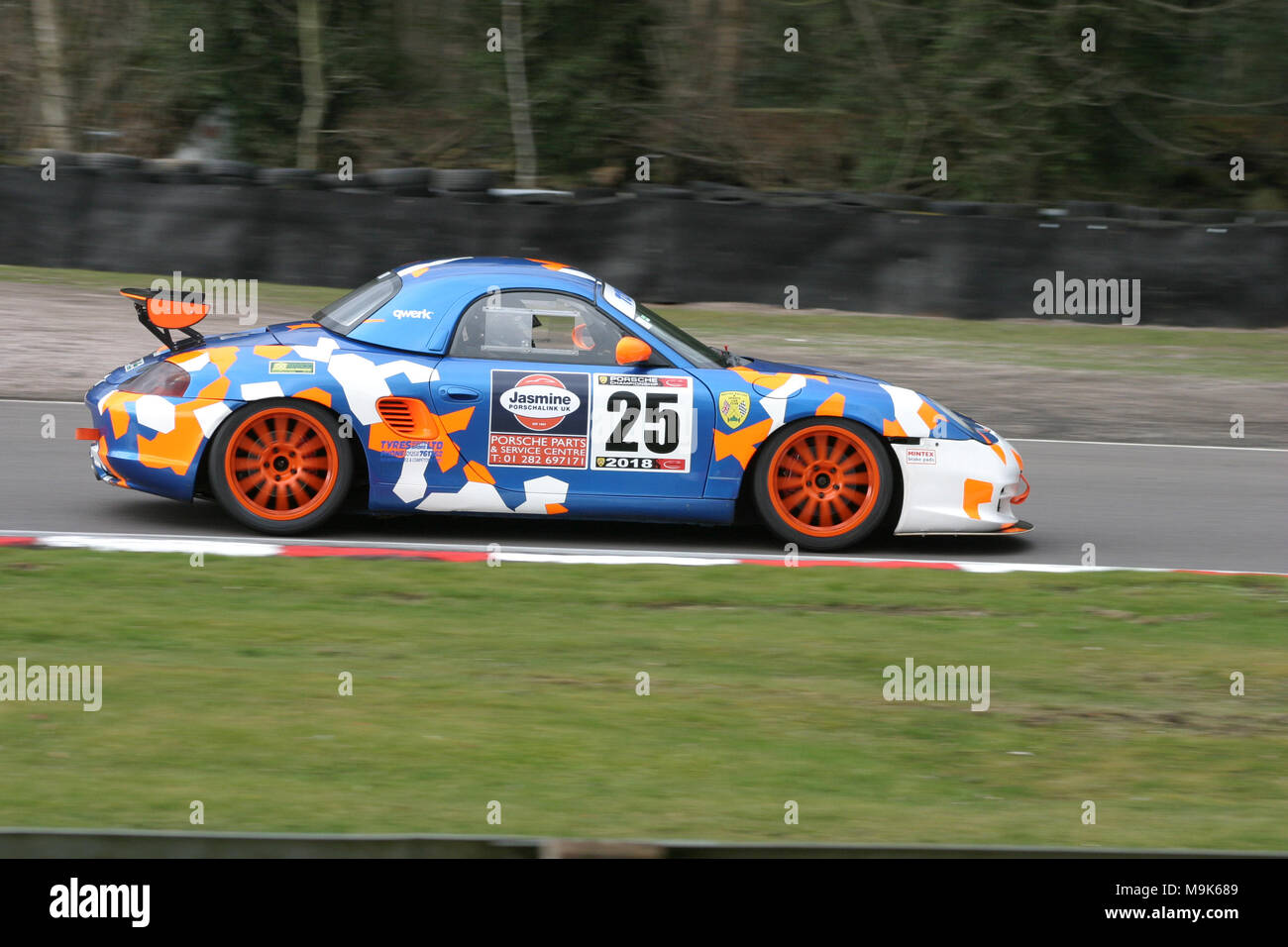 Porsche Boxster Rennwagen Stockfoto