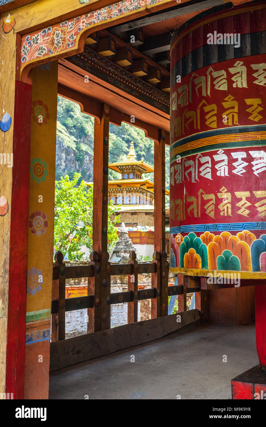 Schule der buddhistischen Religion - Chorten Kora, Bhutan Stockfoto