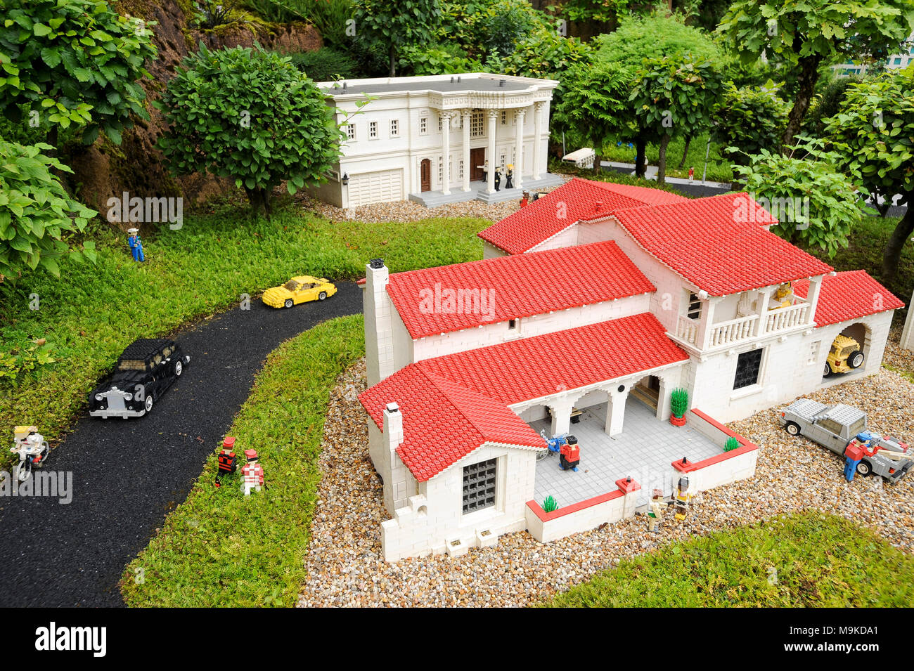 Lego Steine Beverly Hills, Kalifornien, USA in Mini Landfläche im Legoland Billund Resort eröffnet 1968 in Billund, Dänemark. 17. August 2010, Stockfoto