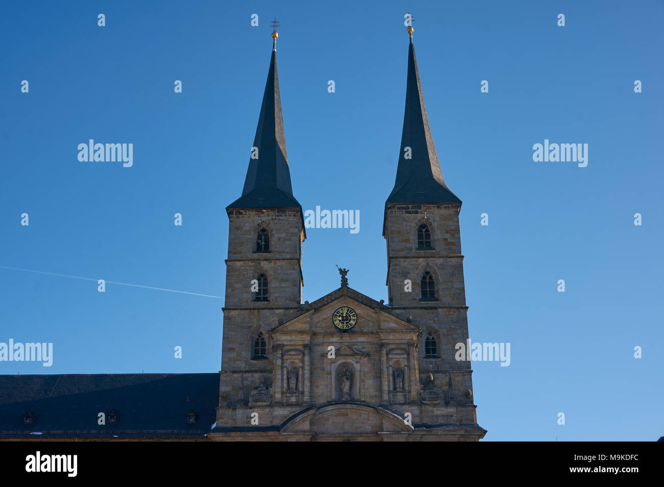 Bamberg, Deutschland - Januar 22, 2017: Top Kloster Michelsberg in Bamberg. Stockfoto