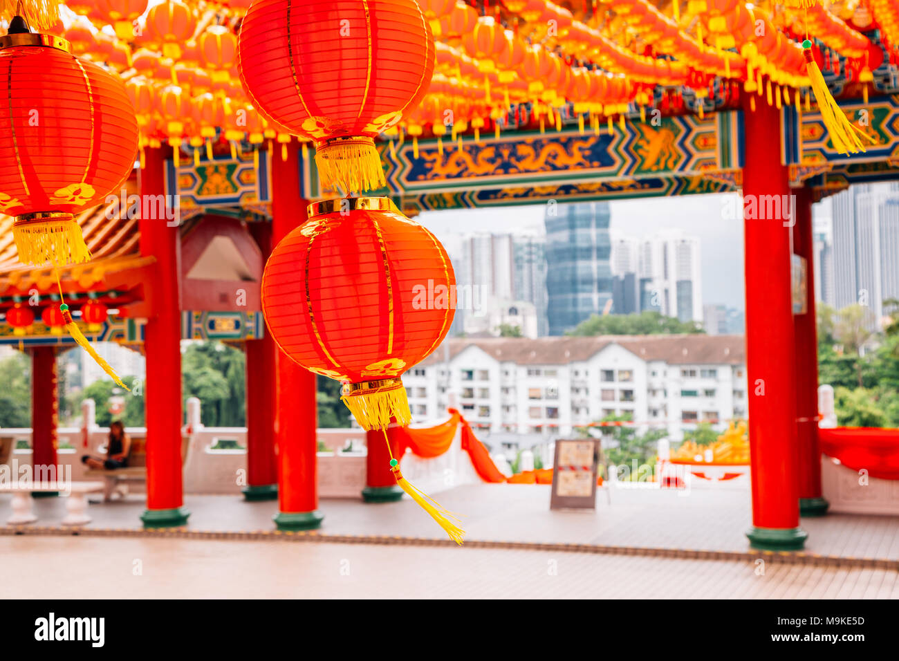 Thean Hou Tempel in Kuala Lumpur, Malaysia Stockfoto