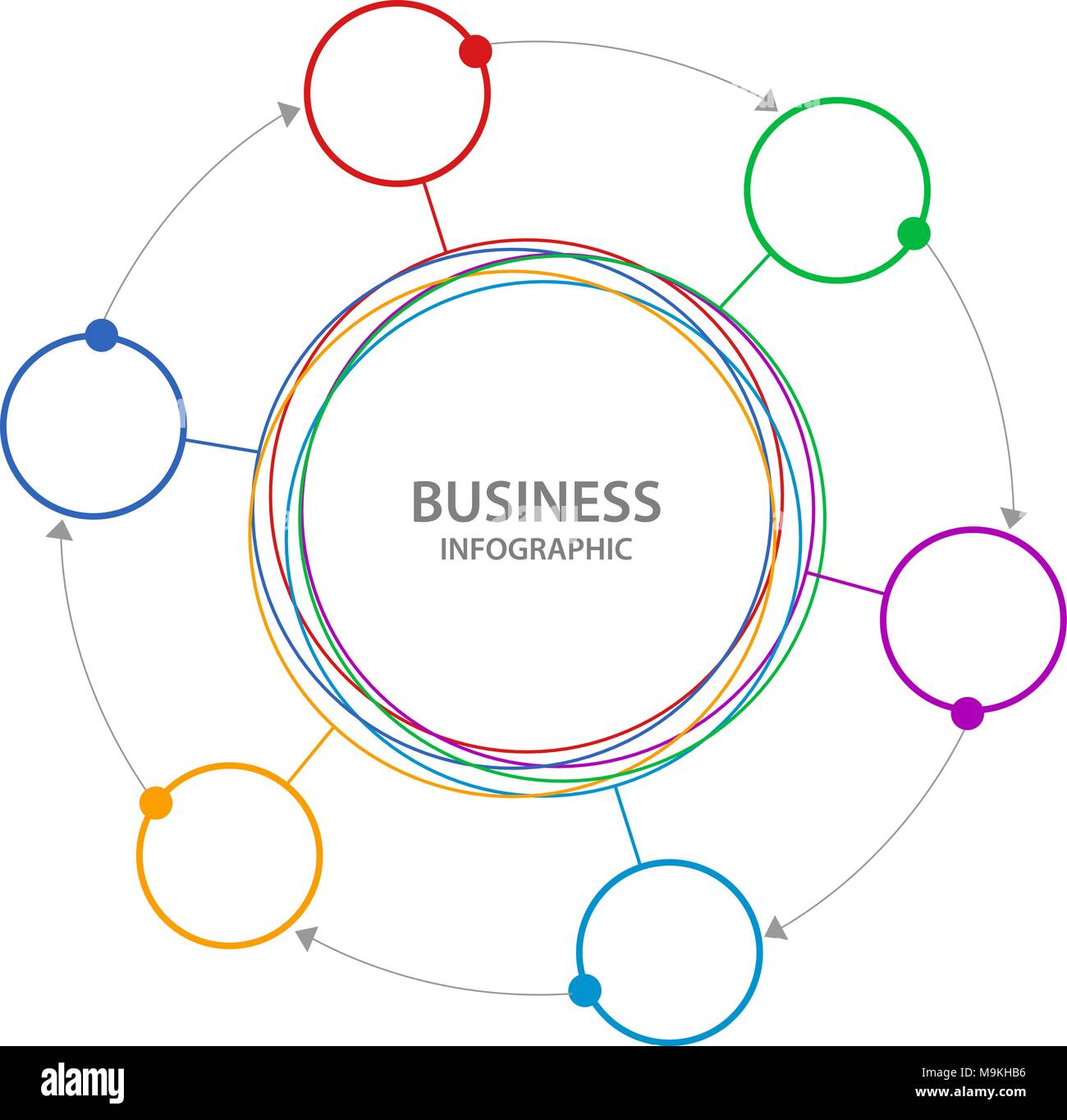 Abstrakte Business Circle Infografiken. Stock Vektor