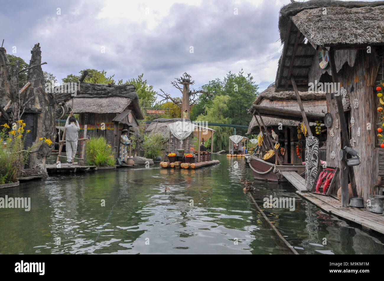 Der Europa-Park Rust ist der größte Freizeitpark in Deutschland. ist Rost zwischen Freiburg und Straßburg, Frankreich. Stockfoto
