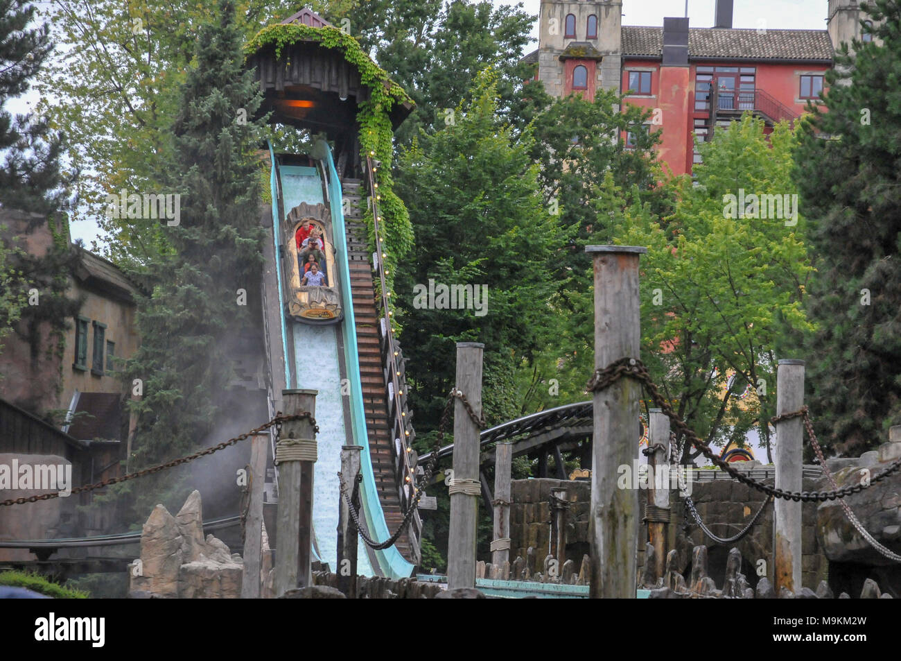 Der Europa-Park Rust ist der größte Freizeitpark in Deutschland. ist Rost zwischen Freiburg und Straßburg, Frankreich. Stockfoto