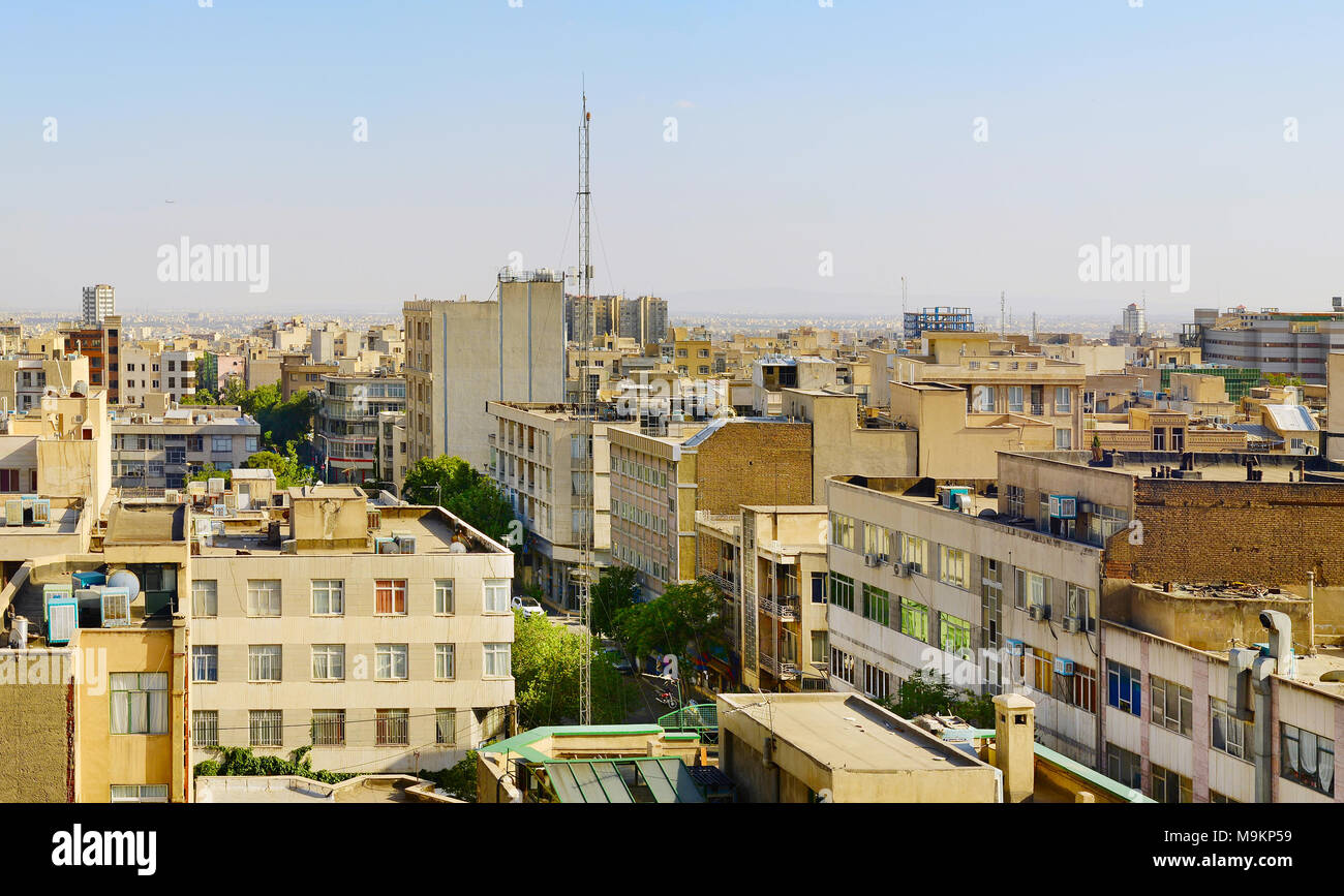Stadtbild von Teheran Stadt, typische Architektur. Iran Stockfoto