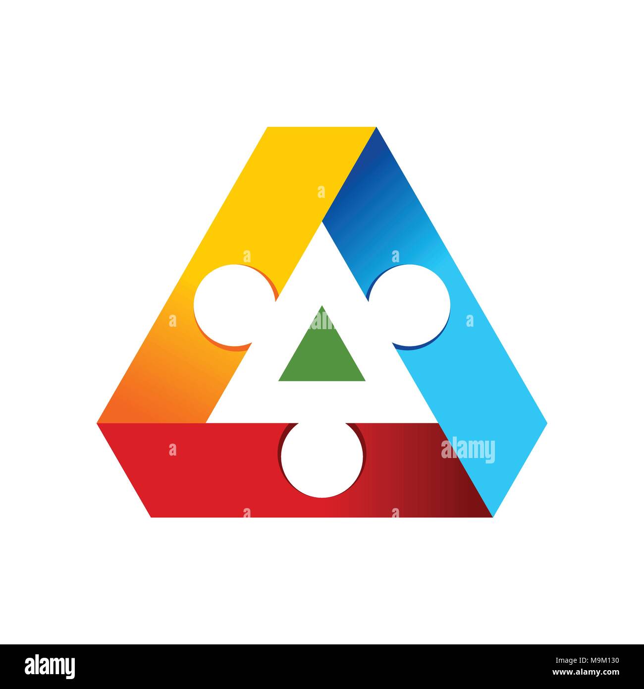 Teamwork Dreieck Kreis Vektor Symbol Grafik Logo Design Stock Vektor