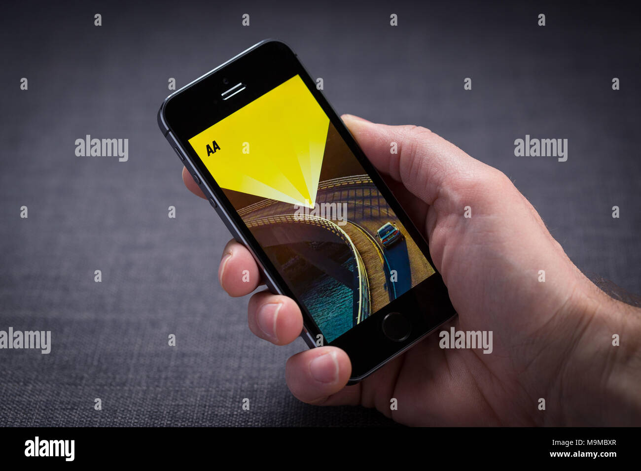 AA-App auf dem iPhone Stockfoto