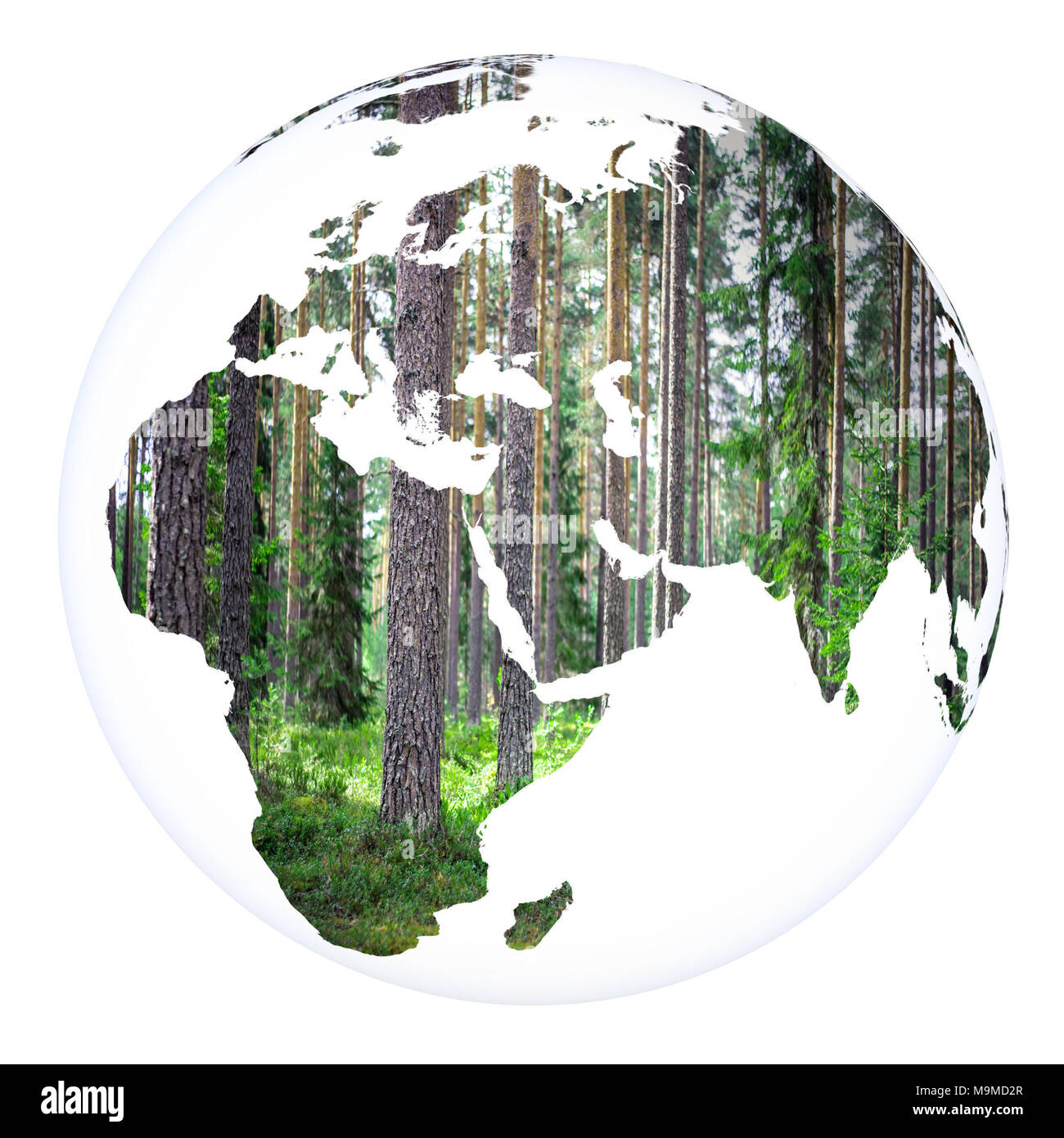 Welt Konzept Planet Erde 3D-Rendering Stockfoto