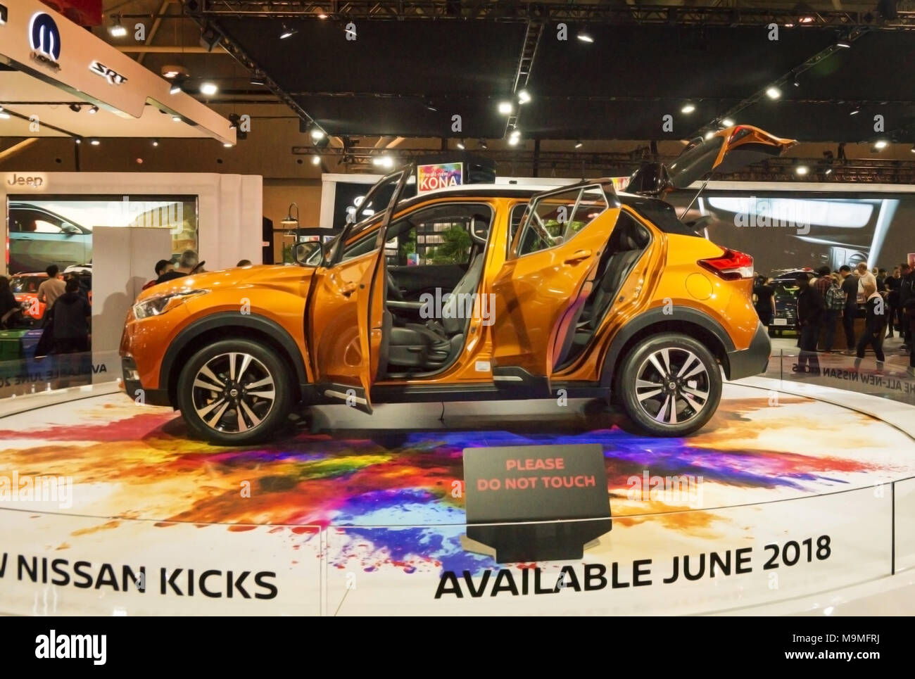 Toronto, Kanada - 2018-02-19: Nissan Kicks Konzept der Nissan Motor Co. Exposition angezeigt auf 2018 Canadian International AutoShow Stockfoto