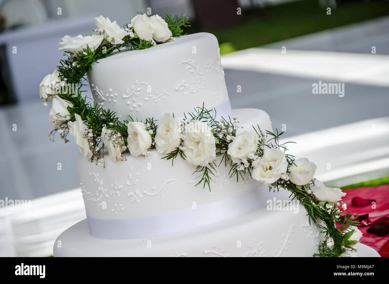 Die Hochzeitstorte Stockfoto