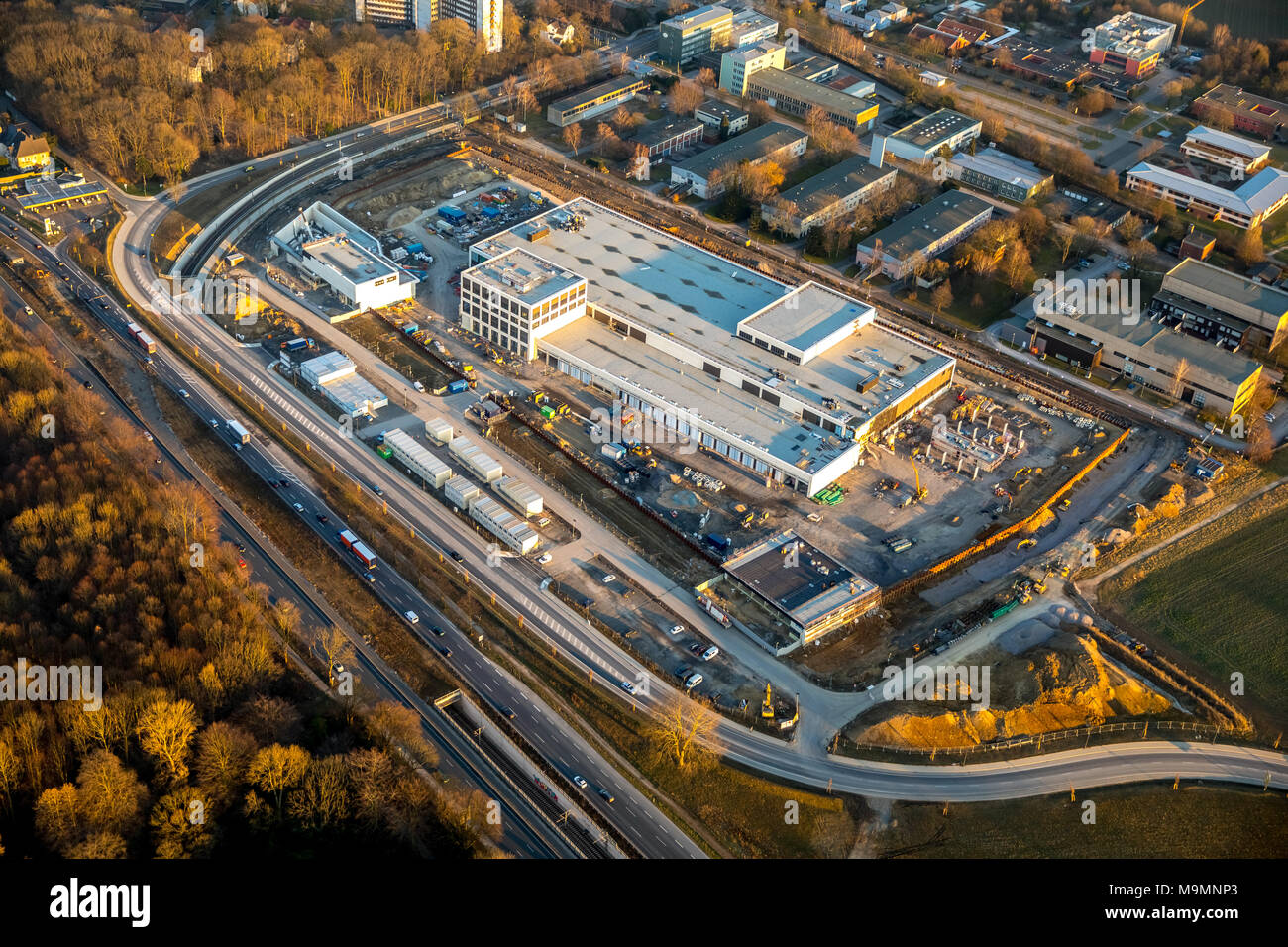 Luftbild, Deutsche Bundesbank, Deutschlands größter Geld Storage Facility, Dortmund, Nordrhein-Westfalen, Deutschland Stockfoto