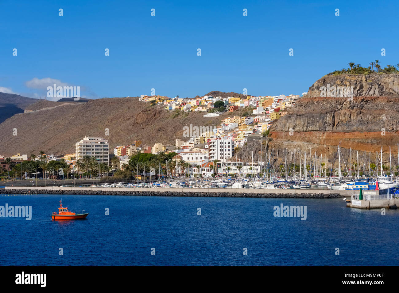 Marina, San Sebastian de la Gomera, La Gomera, Kanarische Inseln, Spanien Stockfoto