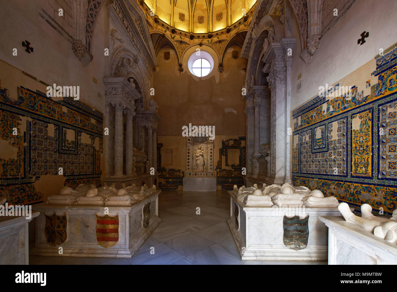 Krypta, das Kloster Monasterio de la Cartuja, Sevilla, Andalusien, Spanien Stockfoto