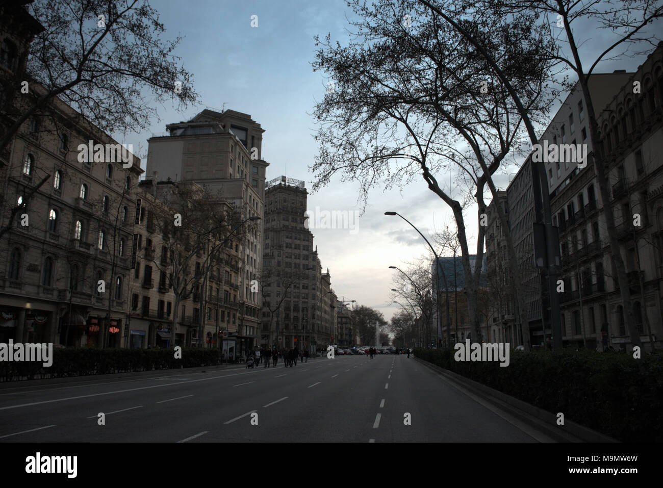 Gran Via de les Corts Catalanes in Barcelona Stockfoto