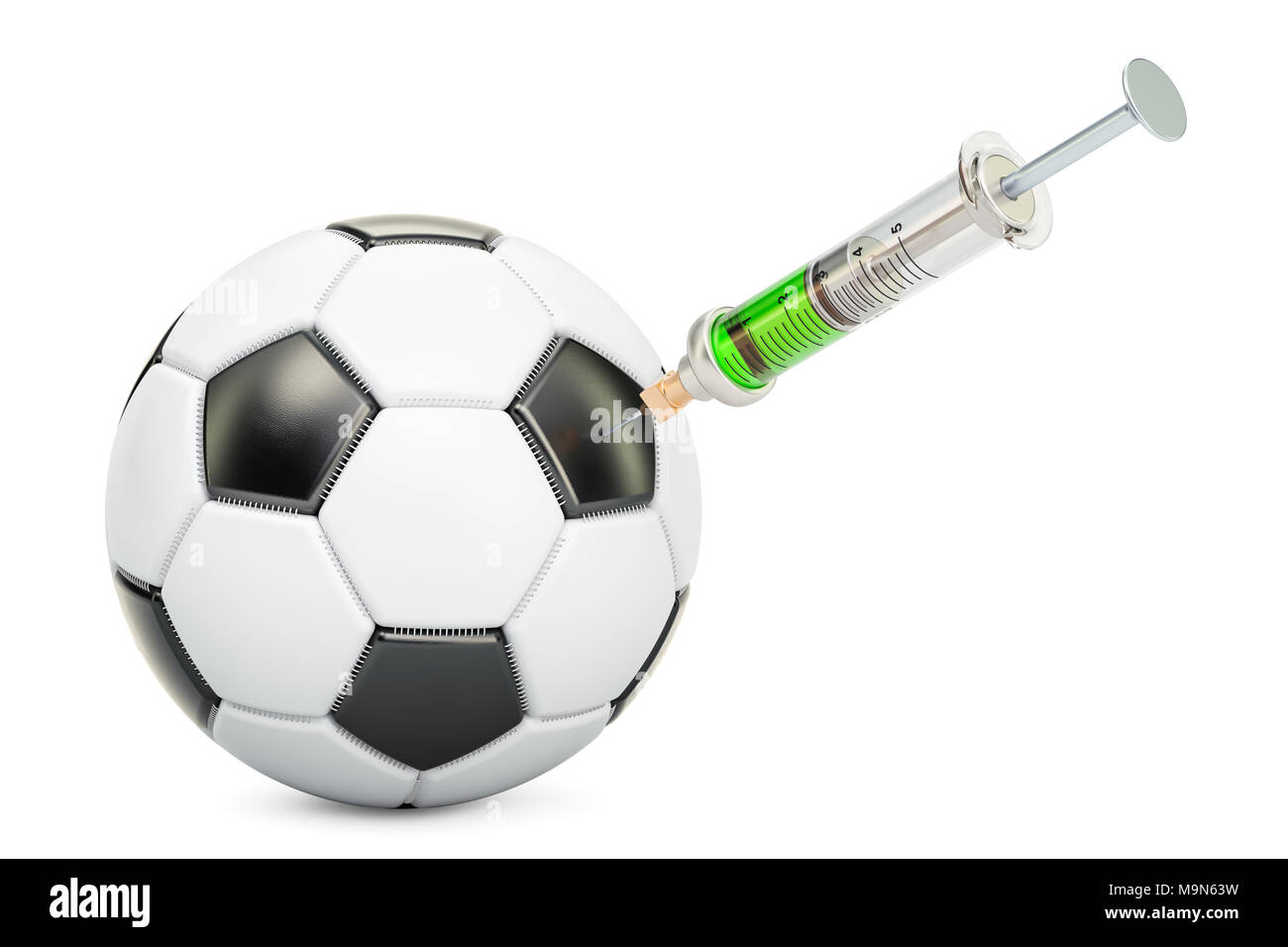 Doping im Fußball Konzept, 3D-Rendering Stockfotografie - Alamy