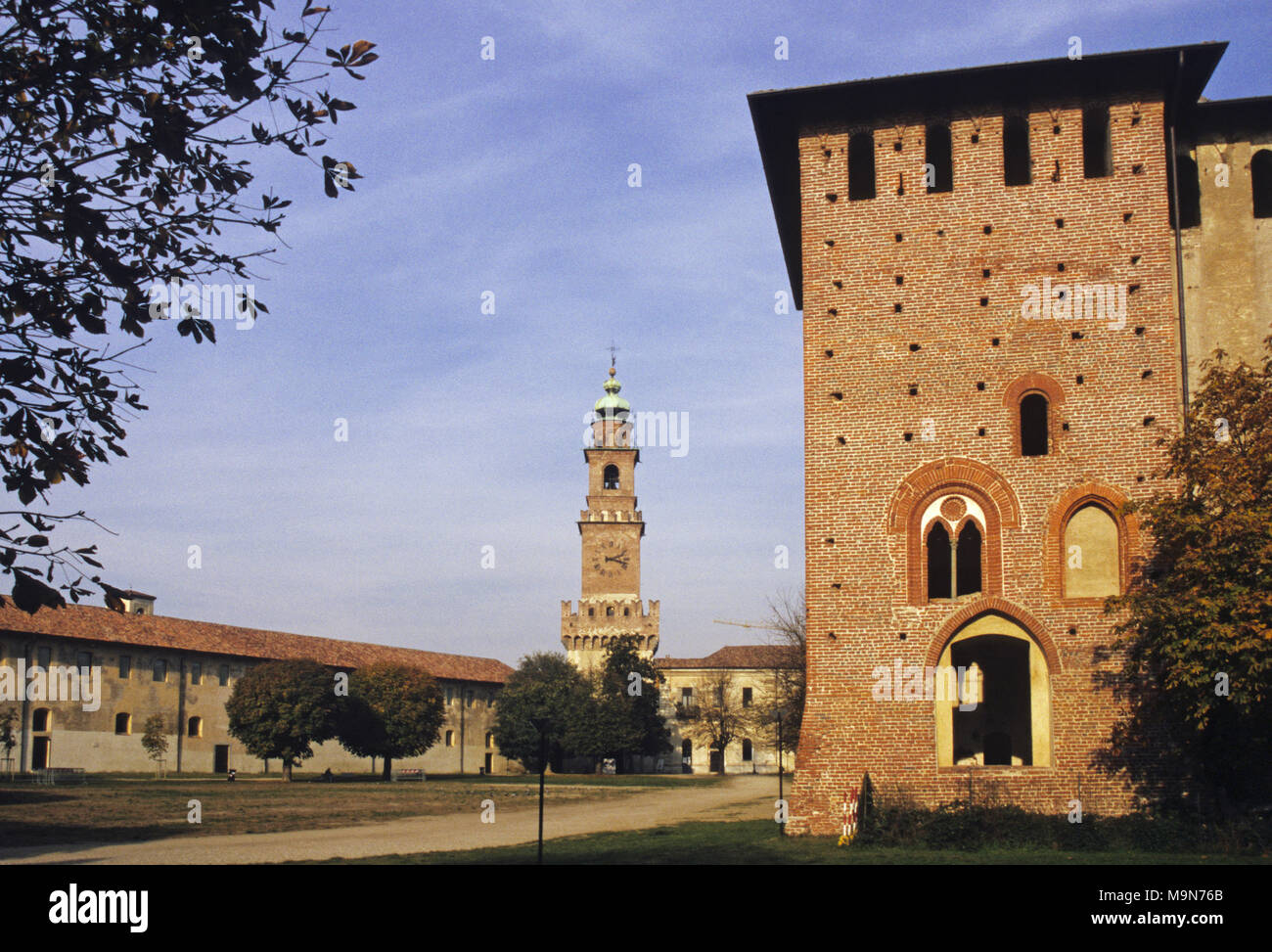 Castello Sforzesco in Vigevano Lombardei Italien Stockfoto