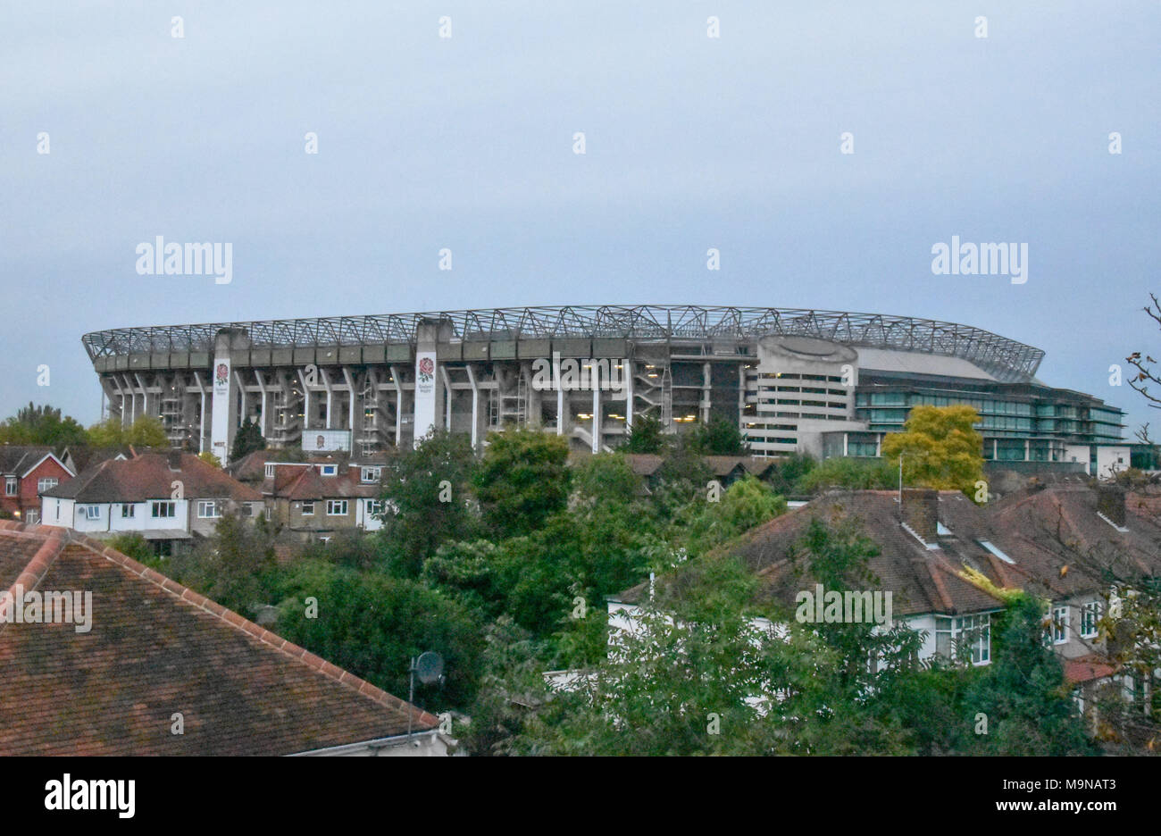 Twickenham Stadium, Whitton Road, Twickenham, London, England. Das Stadion ist die Heimat der England national rugby union Team. Stockfoto