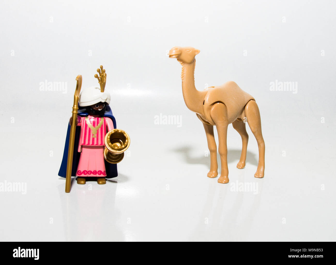 Spielzeug Kamel mit Spielzeug Mann Stockfoto