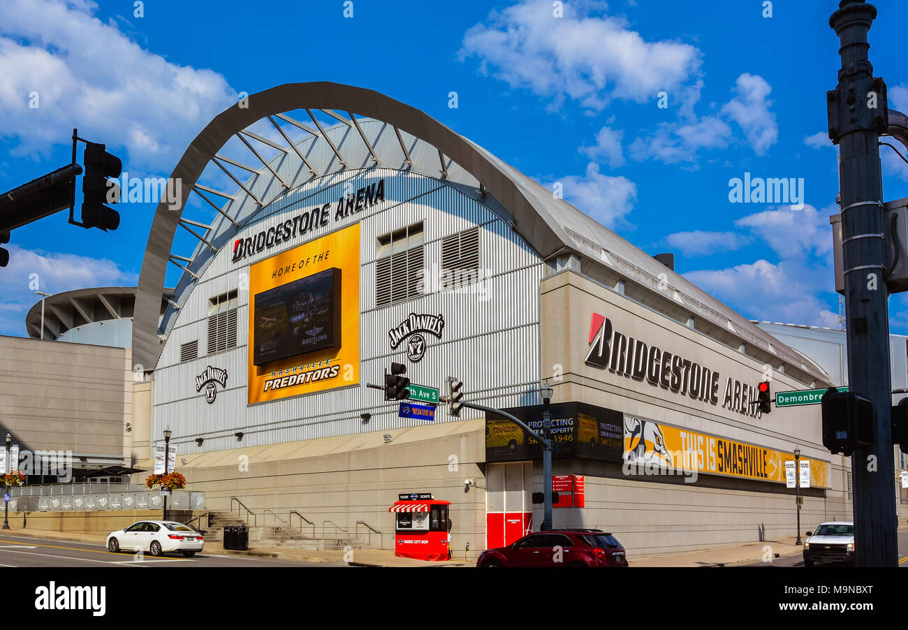 Bridgestone Arena - Alle - Zweck Veranstaltungsort und ist die Heimat der Nashville Predators in der NHL, Nashville, Tennessee Stockfoto