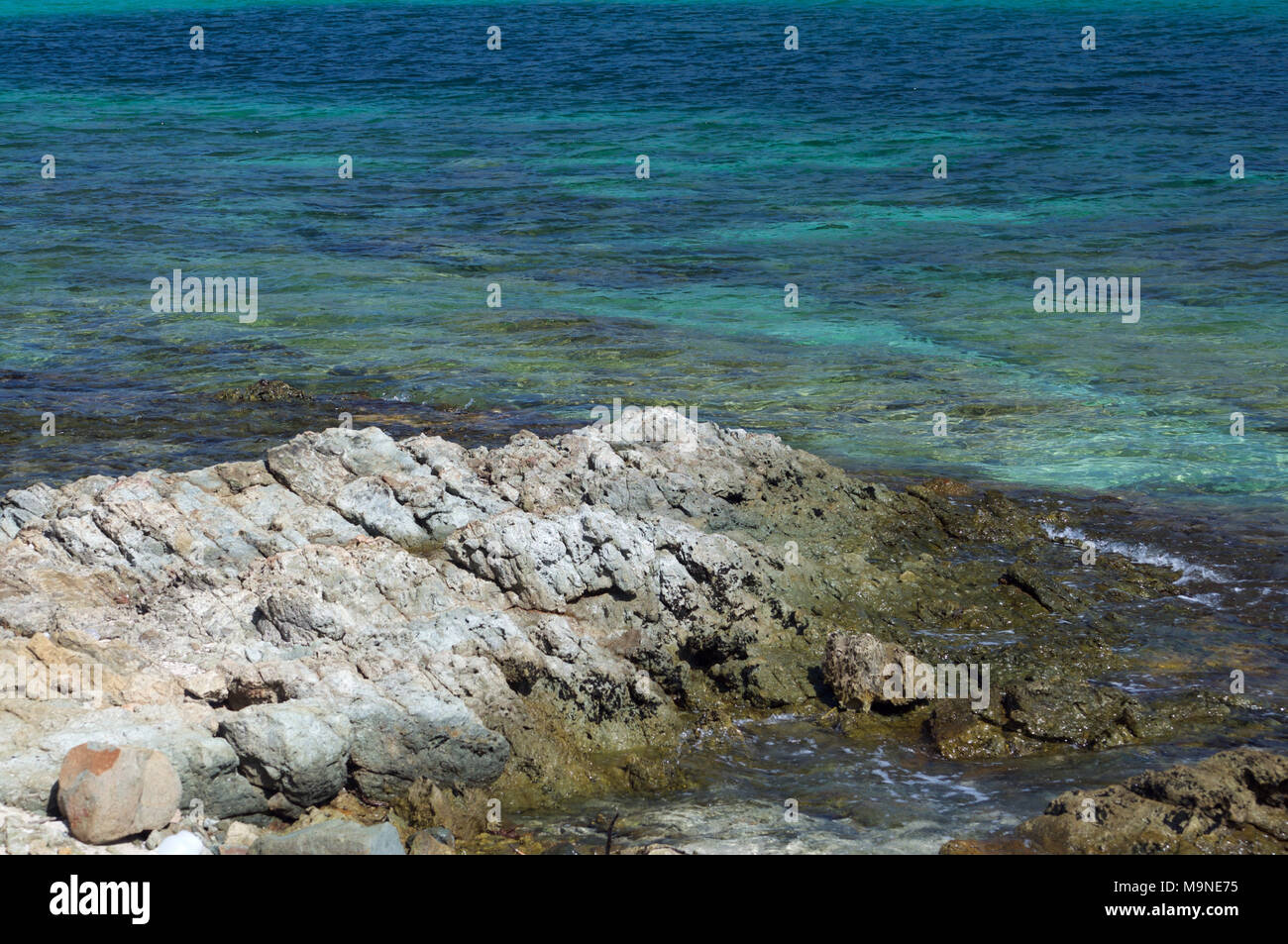 Schönen karibischen Inseln. Archipiélago Los Testigos Stockfoto