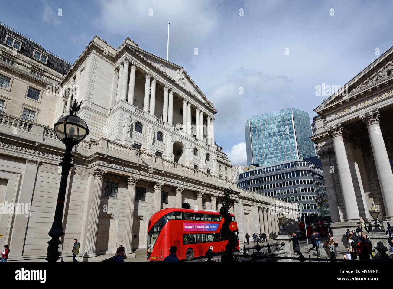 Bank von England, Threadneedle Street, London Stockfoto