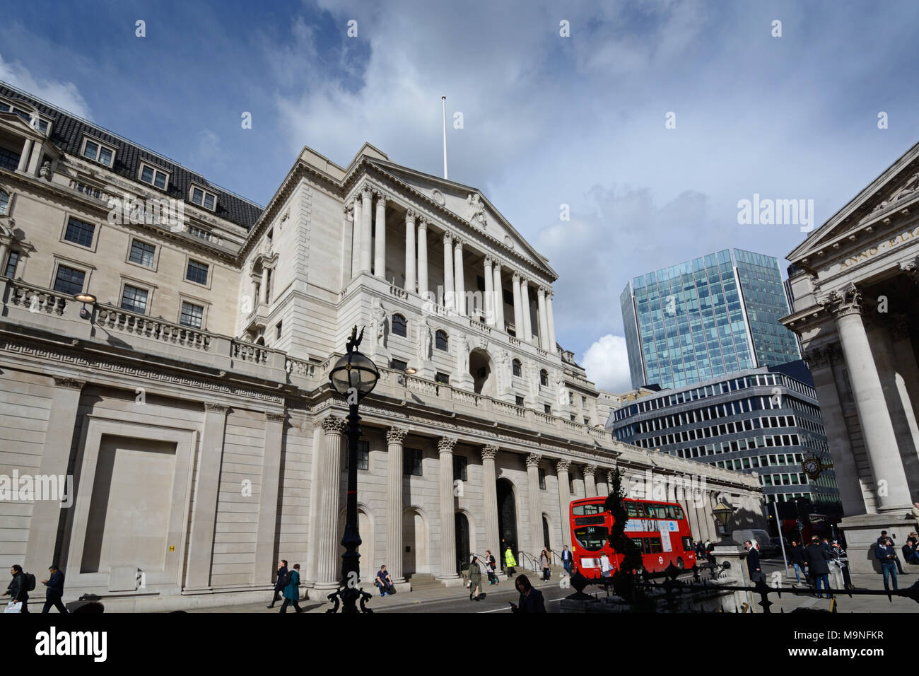 Bank von England, Threadneedle Street, London Stockfoto