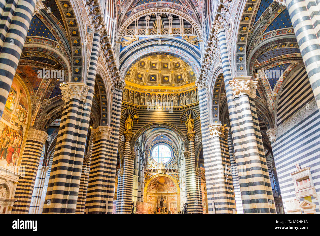 Innenraum der Kathedrale von Siena (Duomo) in Siena, Toskana, Italien Stockfoto