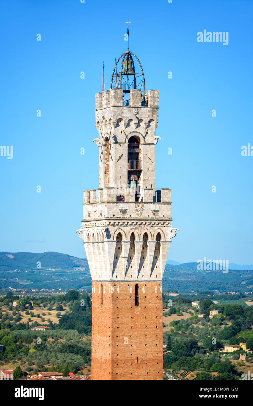 In der Nähe des Torre del Mangia Mangia (Turm) in Siena, Toskana, Italien Stockfoto
