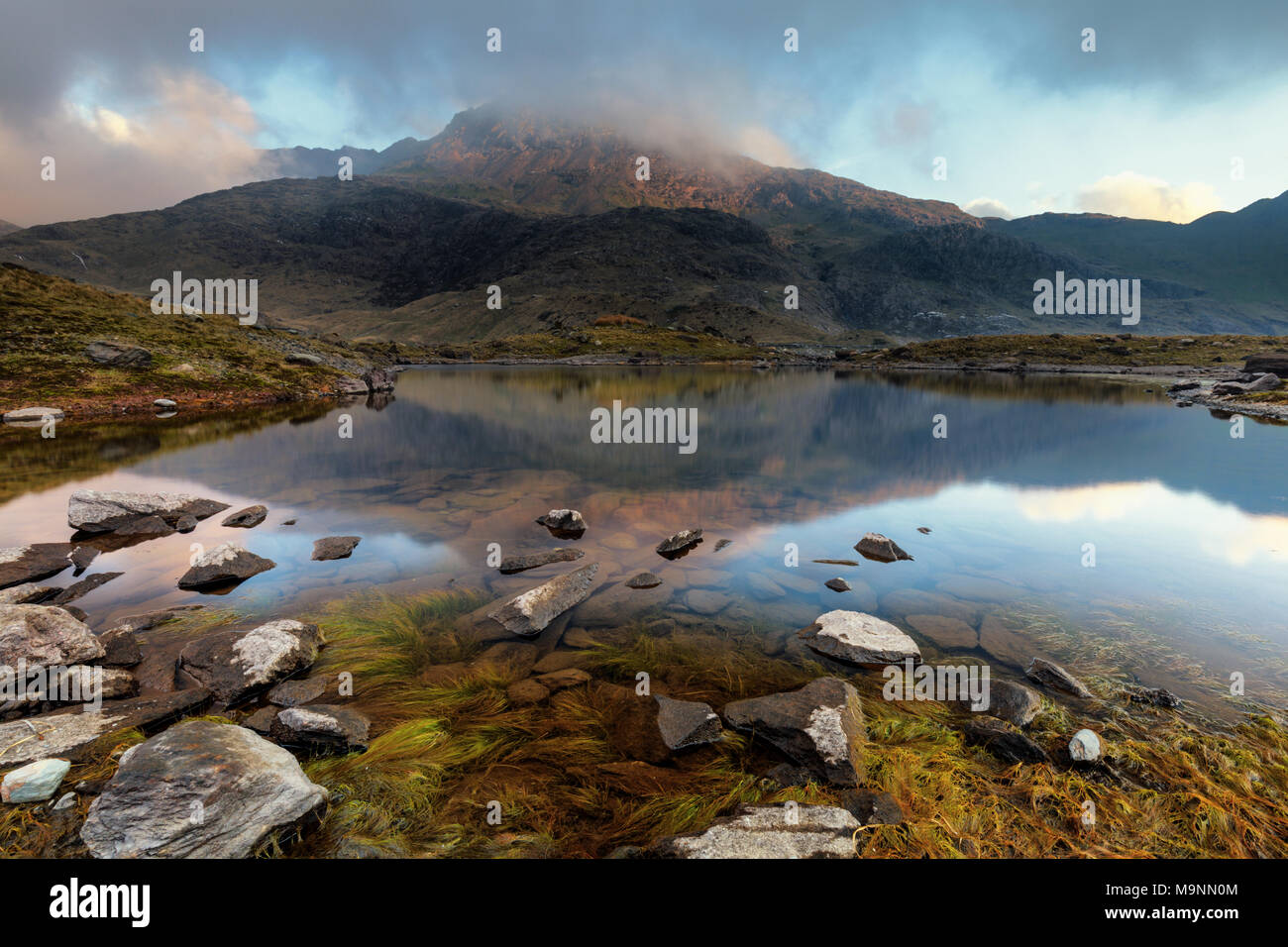 Llyn Llydaw, Snowdonia, Wales, Großbritannien Stockfoto