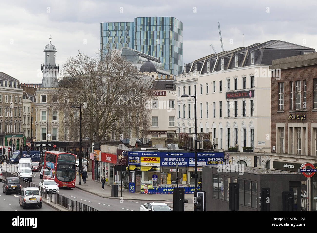 Street Scene, London Kings Cross und St. Pancras Stockfoto