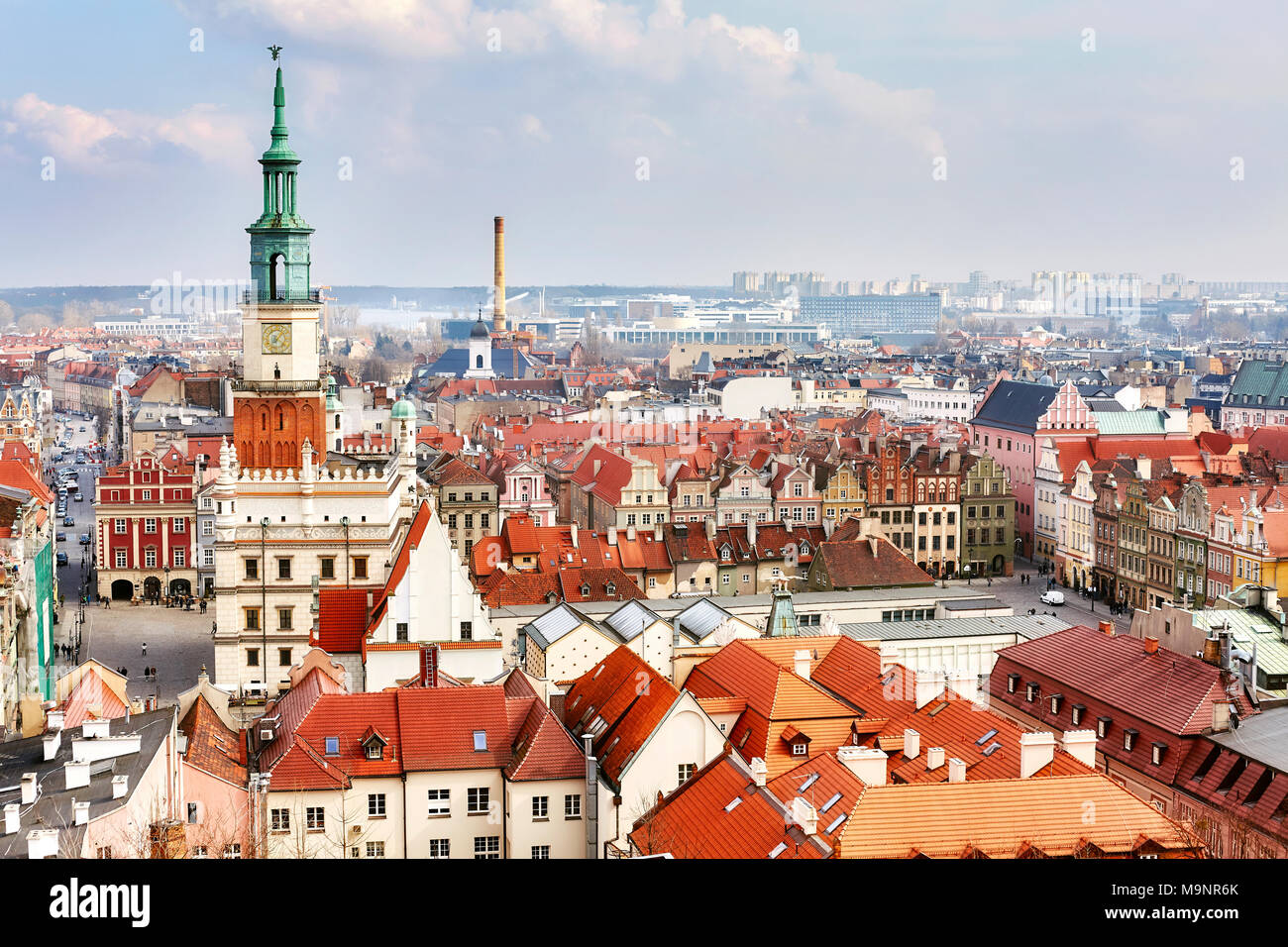 Luftaufnahme der Posen, Polen. Stockfoto