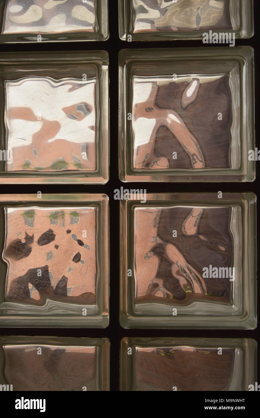 Abstrakte Glaswand Stockfoto