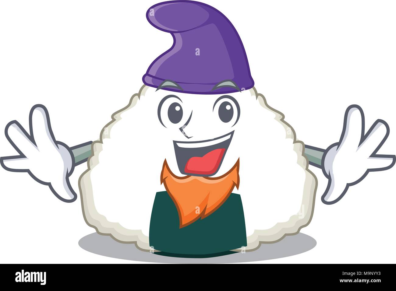 Elf Onigiri Charakter Cartoon Stil Stock Vektor