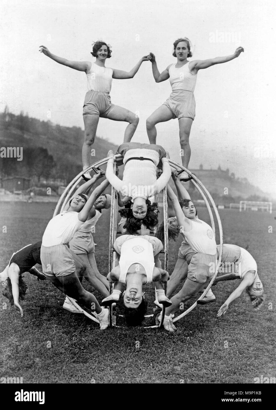 Sport, Frauen Gymnastik, 1920er Jahre, dem genauen Ort unbekannt, Deutschland Stockfoto