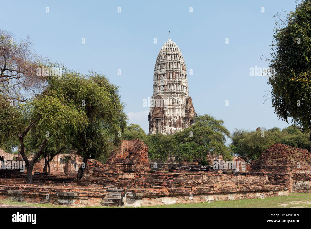 Chedi des Wat Phra Si Sanphet, Ayutthaya Historical Park, Ayutthaya, Thailand Stockfoto