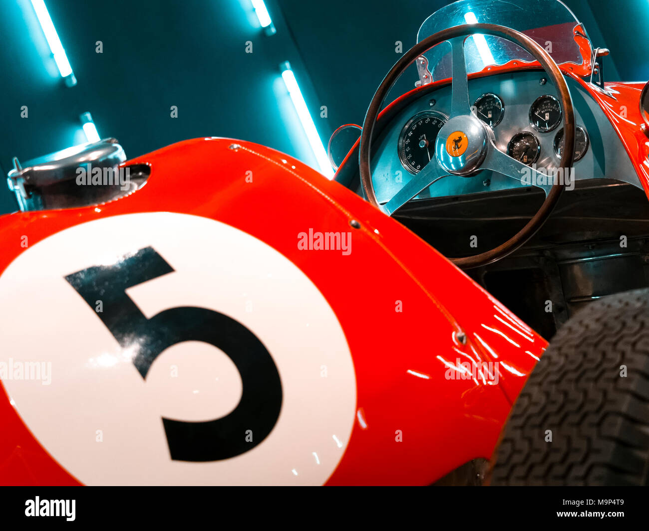 Ferrari 500 Grand Prix einsitzigen Rennwagen von 1952, Ferrari ist eine italienische Sportwagenhersteller gegründet in Italien 1947. Stockfoto