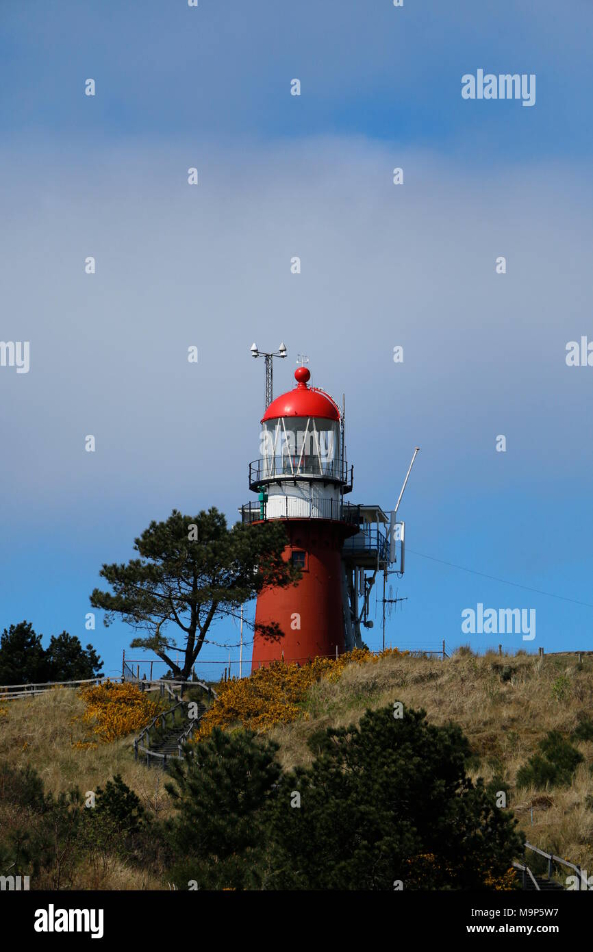 Leuchtturm auf einer Düne in Ost Vlieland Stockfoto