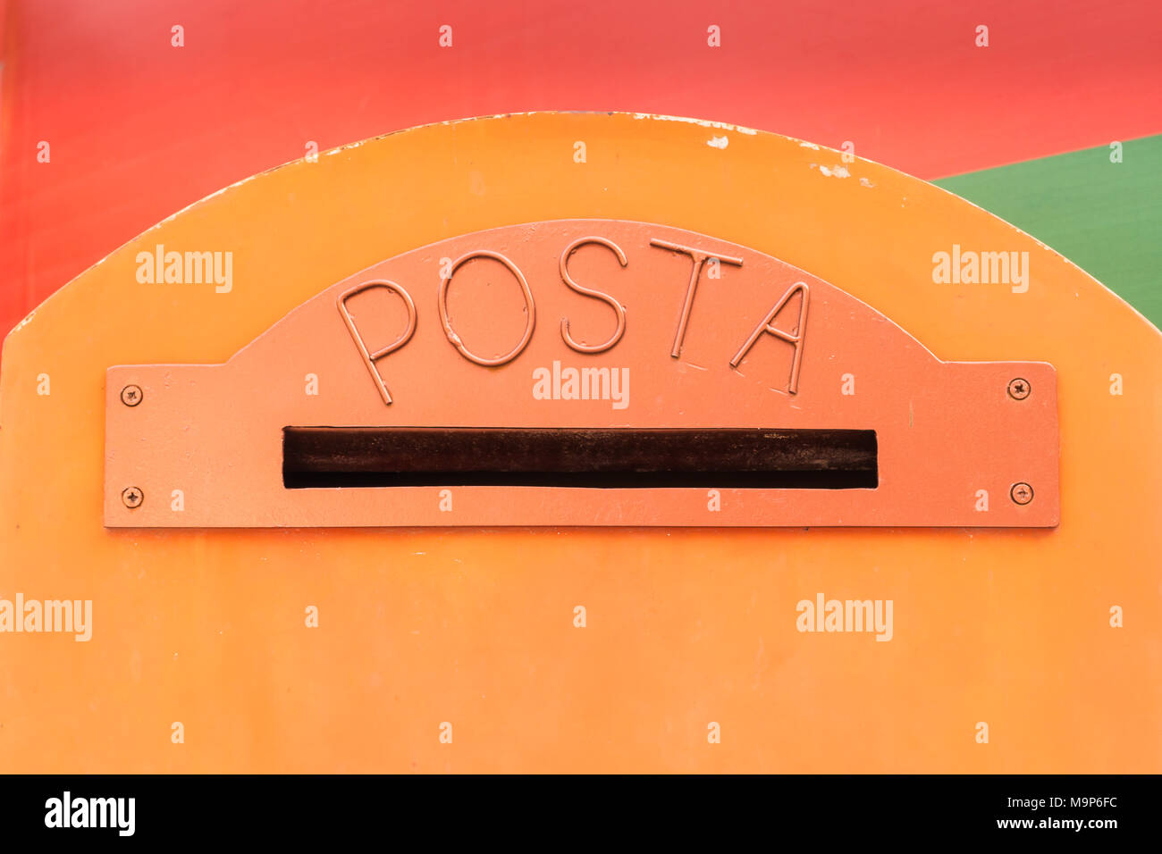 Cloes einer Mailbox Stockfoto