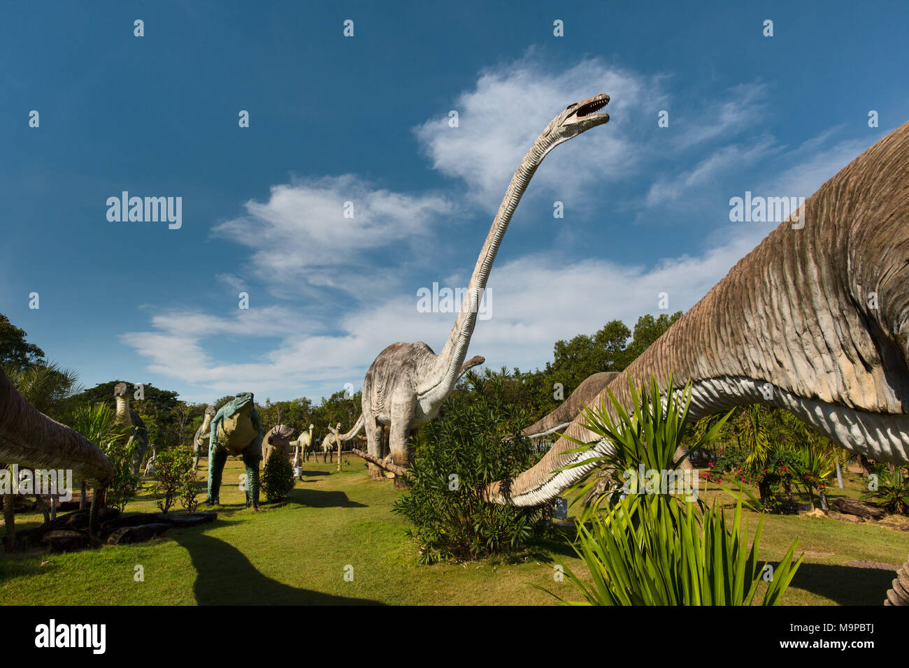 Dinosaur Park, Jurassic Park, Buri, sahatsakhan Bezirk, Provinz Kalasin, Isan, Nordosten Thailand Stockfoto