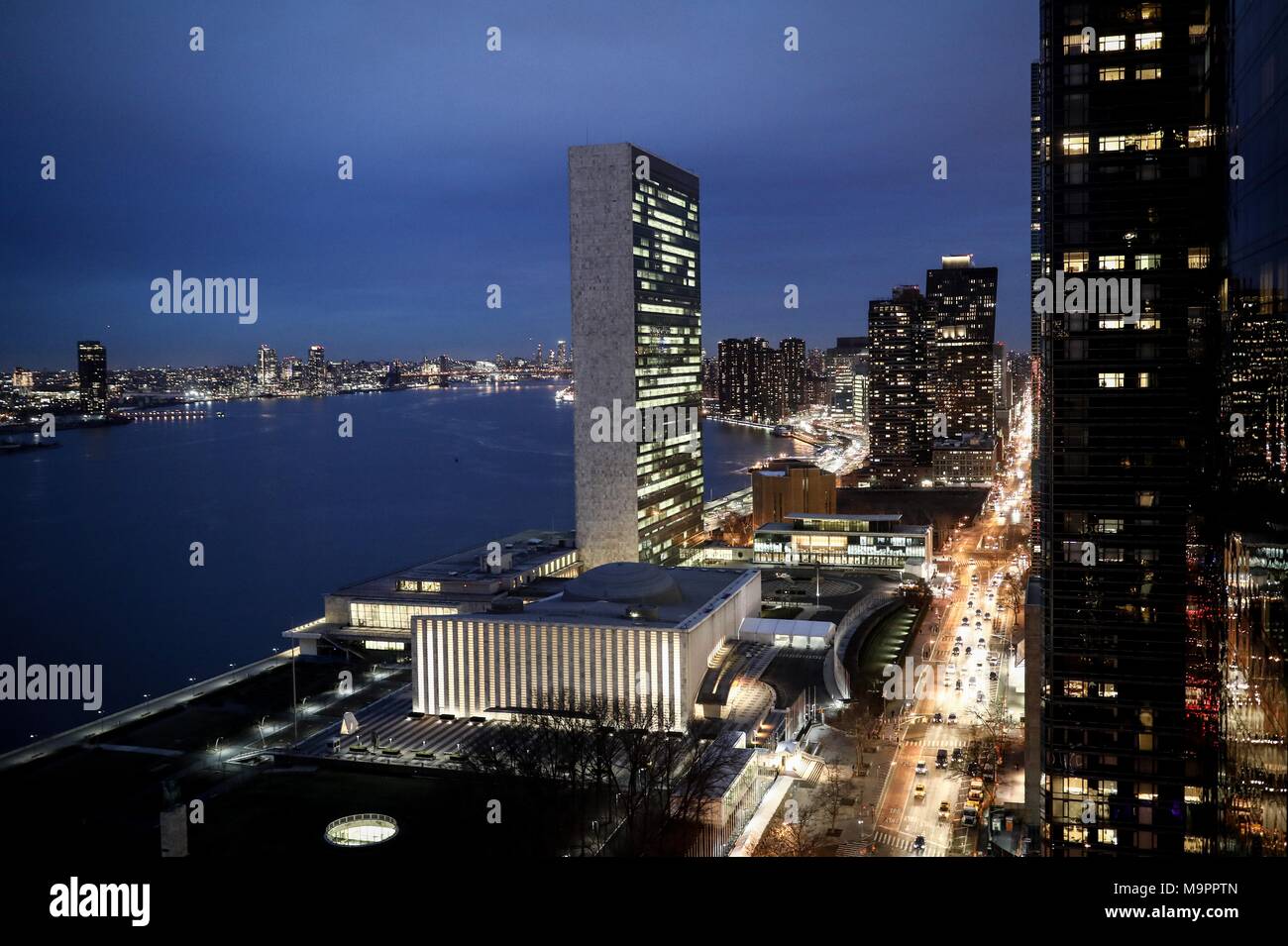 New York, USA. 27 Mär, 2018. 27 März 2018, USA, New York: Maas besucht die Vereinten Nationen. Credit: Kay Nietfeld/dpa/Alamy leben Nachrichten Stockfoto