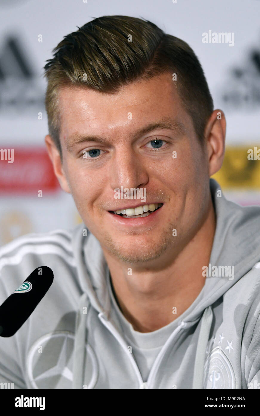 Pressekonferenz mit Toni Kroos (Real Madrid) vor dem Freundschaftsspiel gegen Spanien Stockfoto
