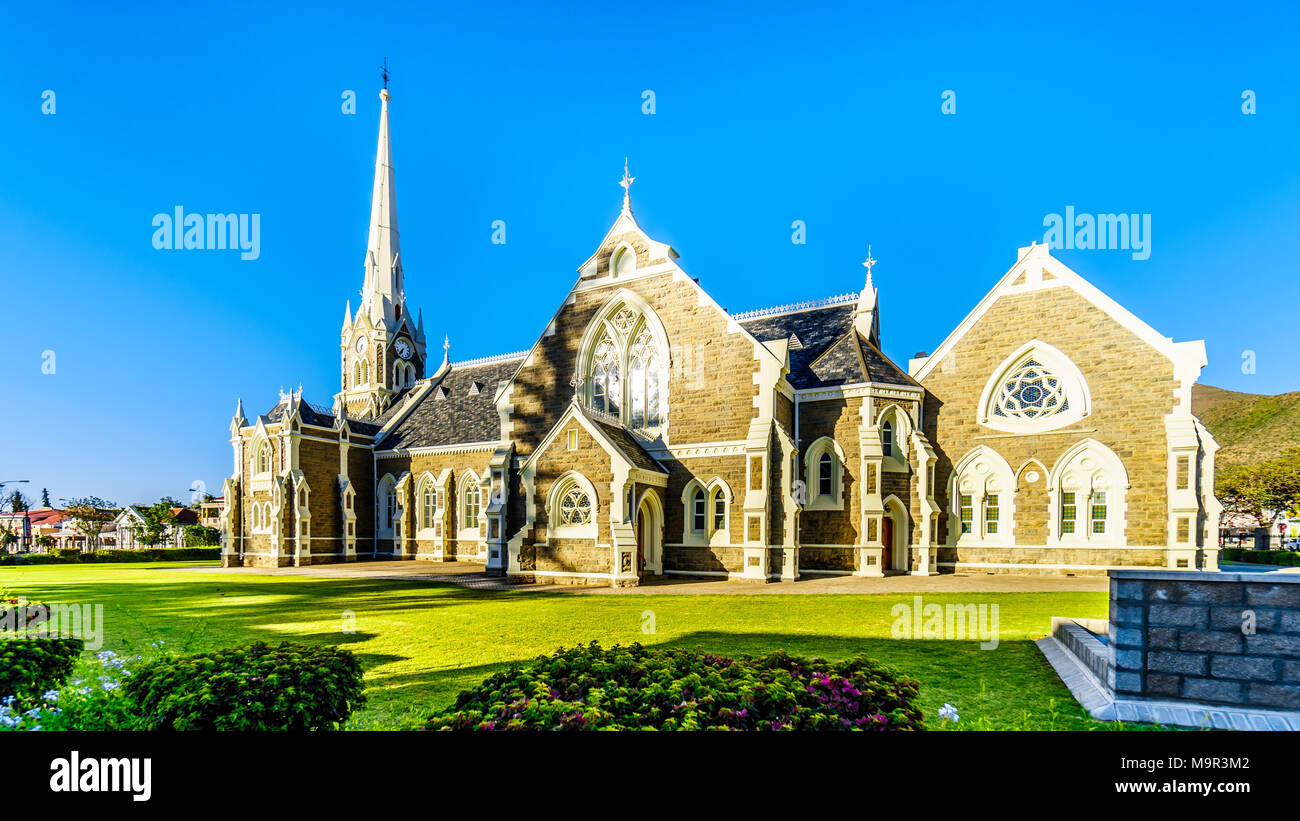 Die Niederländische Reformierte Kirche in Graaff-Reinet in Südafrika die Kleine Karoo. Ein nationales Monument und großartiges Beispiel viktorianischer Gotik Stockfoto