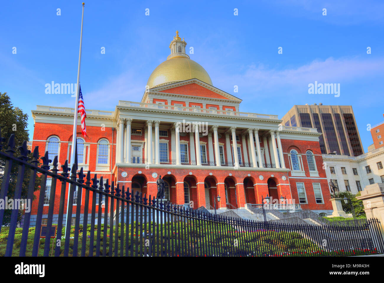 Massachusetts State House in Boston Stockfoto
