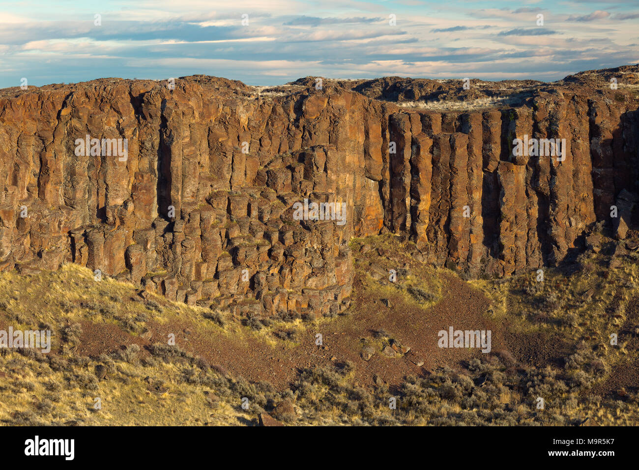 Basaltsäulen des Franzosen Coulee, Central Washington State Stockfoto