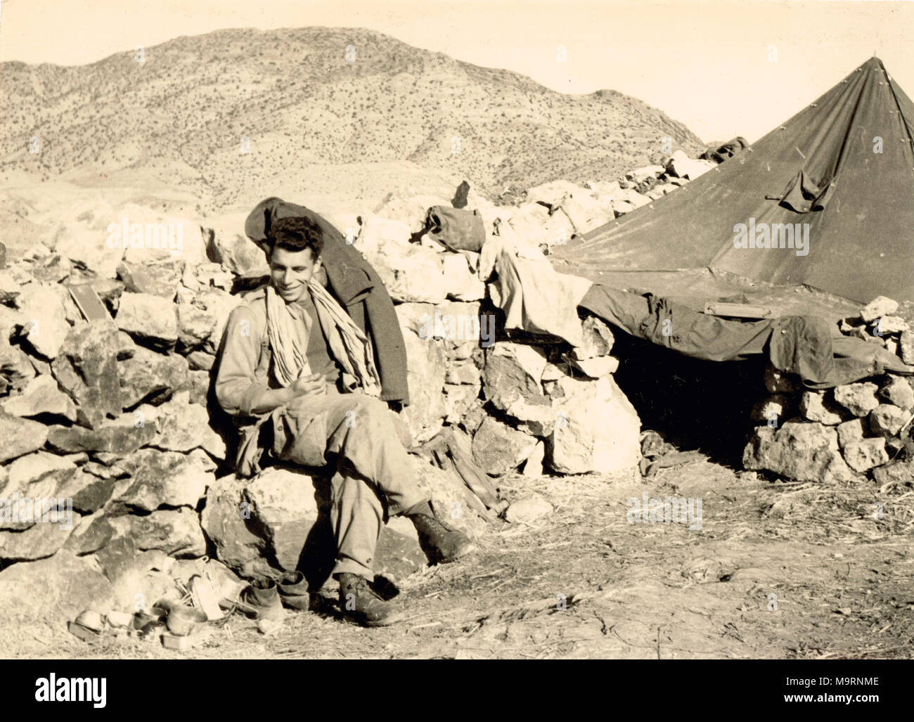 Fotografisches Tagebuch eines jungen französischen Soldaten in Marokko Stockfoto