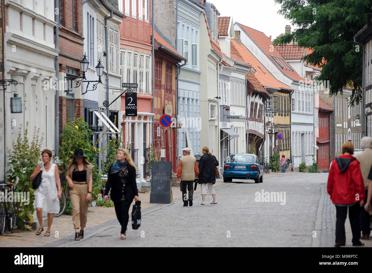 Nedergade in Odense, Region Süddänemark, Dänemark. August 21 2010 © wojciech Strozyk/Alamy Stock Foto Stockfoto